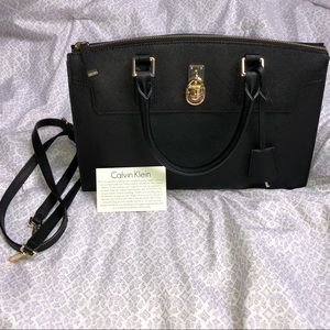 Calvin Klein Black Leather Handbag